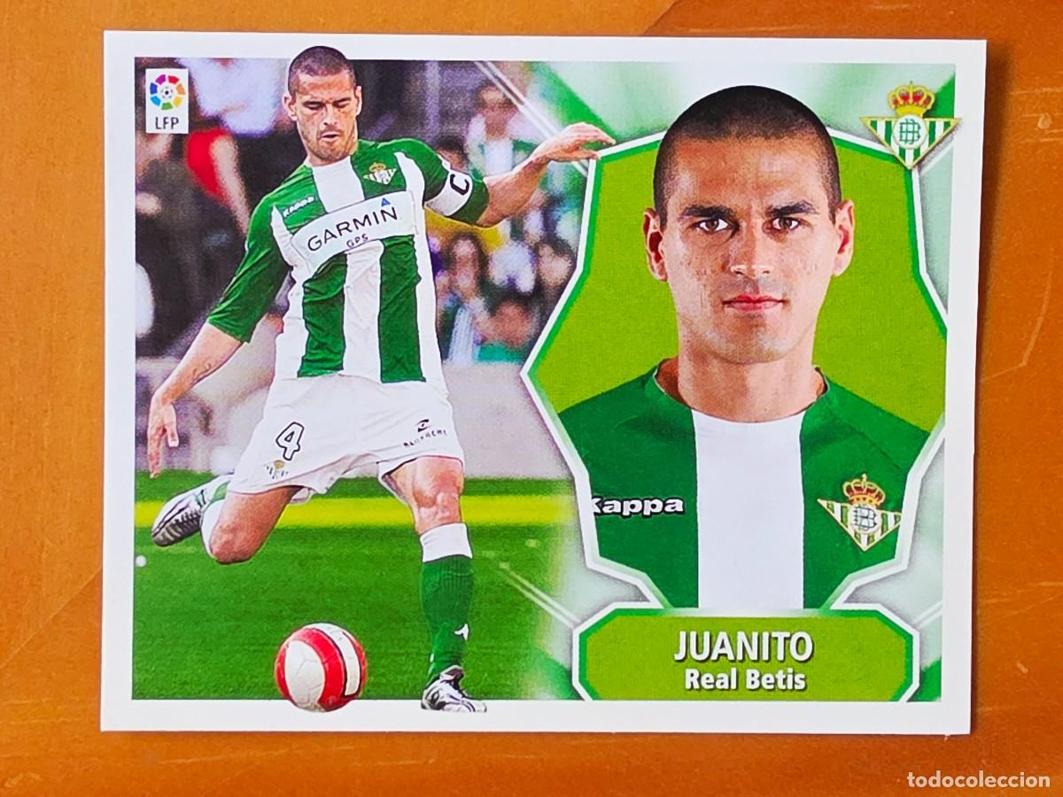 Cromos de f&uacute;tbol: Juanito, Real Betis, Panini Ediciones Liga Este 2008 2009 08 09, sin pegar