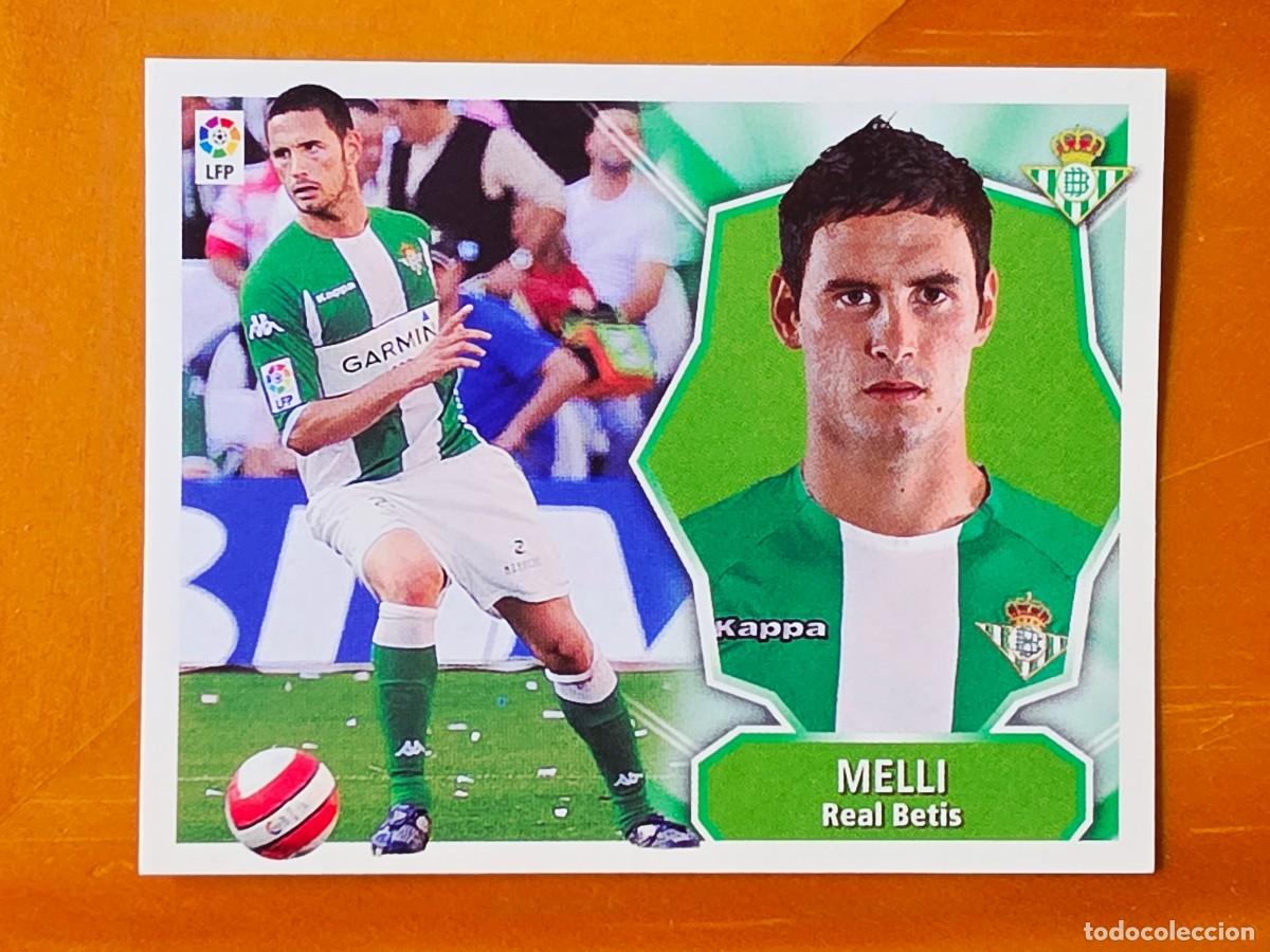 Cromos de f&uacute;tbol: Melli, Real Betis, Panini Ediciones Liga Este 2008 2009 08 09, sin pegar