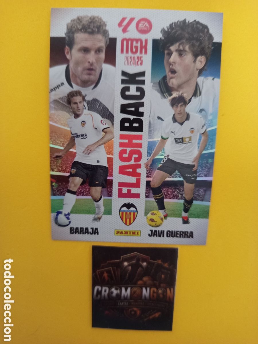 Fu&szlig;ball-Sticker: ❇️ CROMO ⚽ CARD BARAJA JAVI GUERRA FLASHBACK VALENCIA MEGACRACKS 24 25 MGKS 2024 2025 PANINI ❇️
