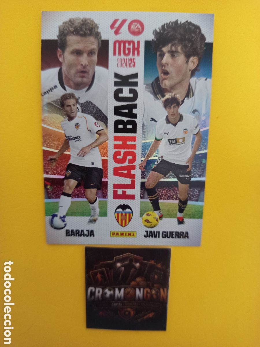 Fu&szlig;ball-Sticker: ❇️ CROMO ⚽ CARD BARAJA JAVI GUERRA FLASHBACK VALENCIA MEGACRACKS 24 25 MGKS 2024 2025 PANINI ❇️