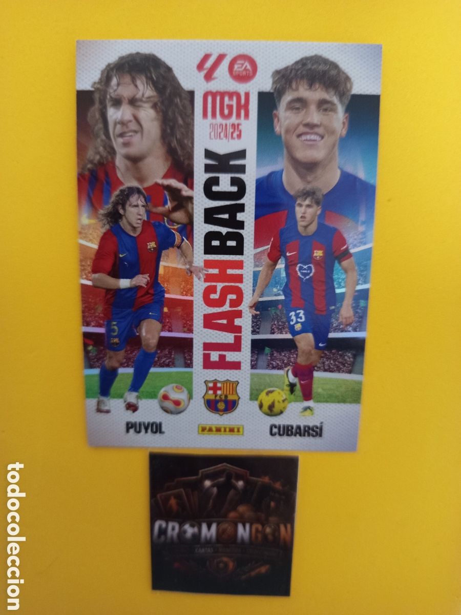 Fu&szlig;ball-Sticker: ❇️ CROMO ⚽ CARD PUYOL CUBARSI FLASHBACK BARCELONA MEGACRACKS 24 25 MGKS 2024 2025 PANINI ❇️