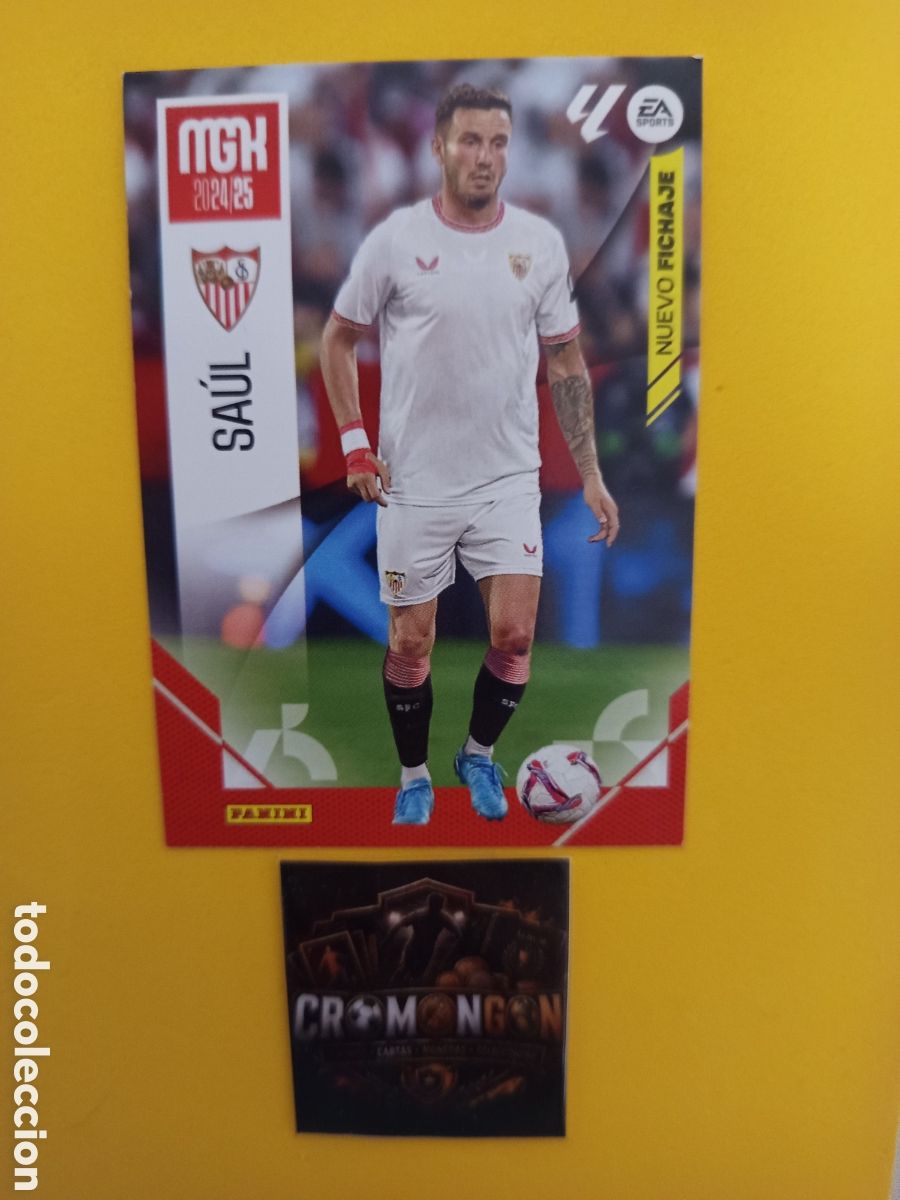 Fu&szlig;ball-Sticker: ❇️ CROMO ⚽ CARD SA&Uacute;L SEVILLA NUEVO FICHAJE MEGACRACKS 24 25 MGKS 2024 2025 PANINI ❇️