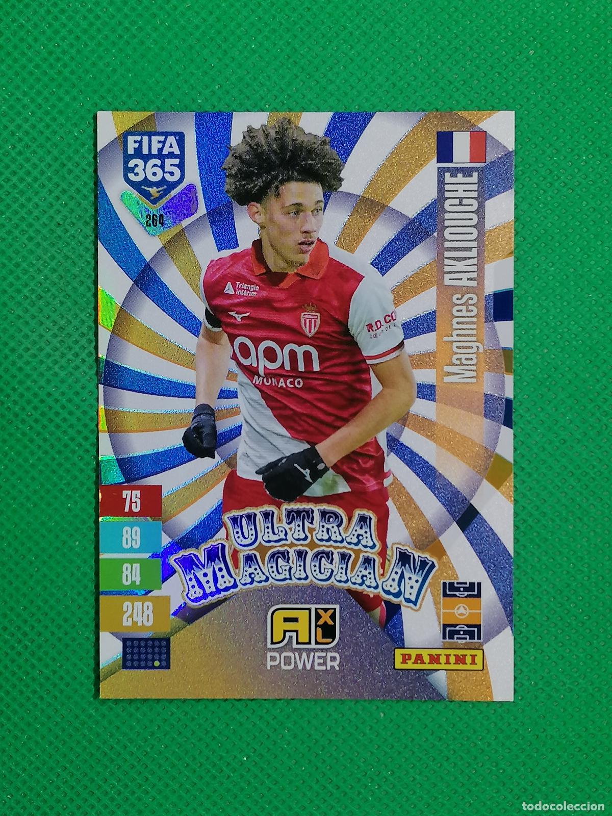 Cromos de f&uacute;tbol: 264 MAGHNES AKILOUCHE MONACO ULTRA MAGICIAN POWER ⚽ PANINI ADRENALYN XL FIFA 365 26 27 2026 2027 ⚽
