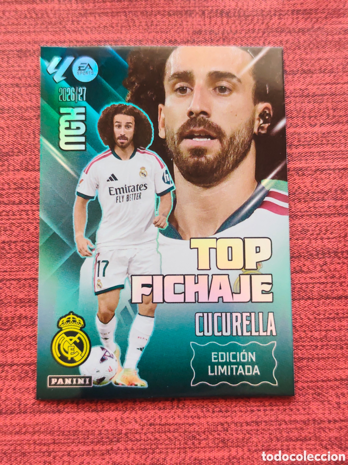 Cromos de f&uacute;tbol: EDICI&Oacute;N LIMITADA TOP FICHAJE CUCURELLA REAL MADRID MEGACRACKS 2026 2027