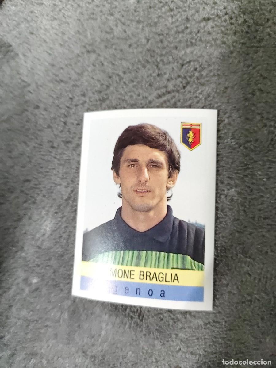 Cromos de f&uacute;tbol: 104 CALCIO 91 CALCIOFLASH SIMONE BRAGLIA GENOA EUROFLASH 1990 90 1991 ITALIA NUEVO DE SOBRE