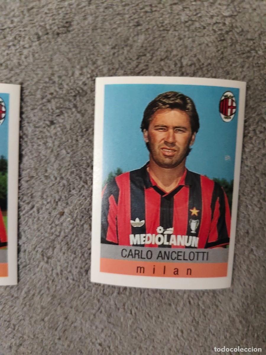 Football Stickers: 195 CALCIO 91 CALCIOFLASH CARLO ANCELOTTI MILAN EUROFLASH 1990 90 1991 ITALIA NUEVO DE SOBRE