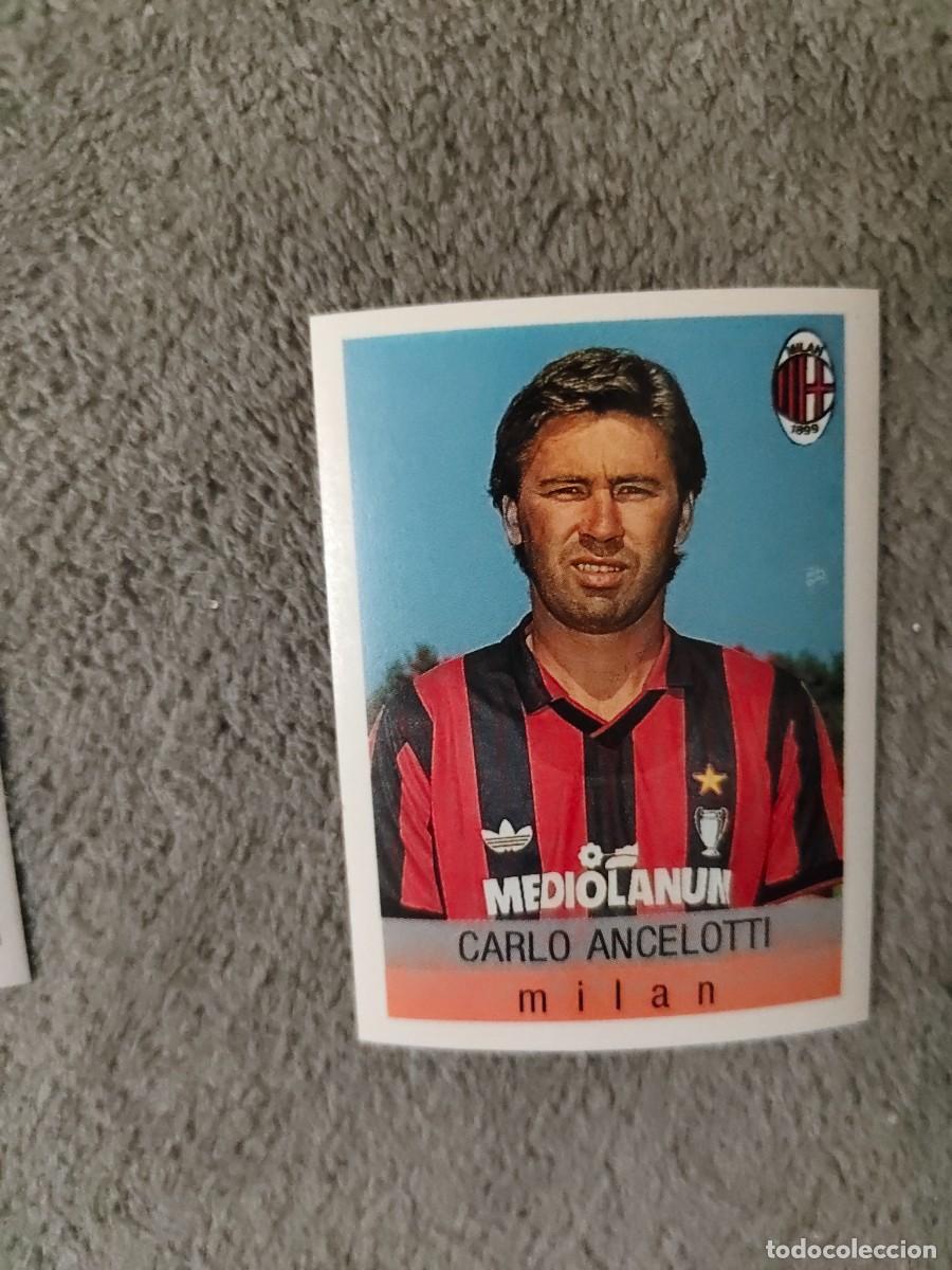 Football Stickers: 195 CALCIO 91 CALCIOFLASH CARLO ANCELOTTI MILAN EUROFLASH 1990 90 1991 ITALIA NUEVO DE SOBRE
