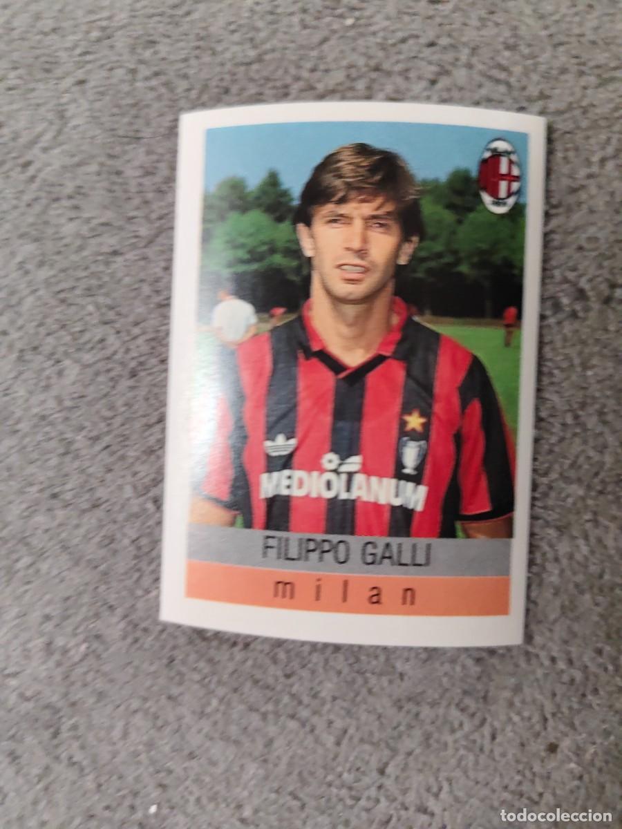 Cromos de f&uacute;tbol: 200 CALCIO 91 CALCIOFLASH FILIPPO GALLI MILAN EUROFLASH 1990 90 1991 ITALIA NUEVO DE SOBRE