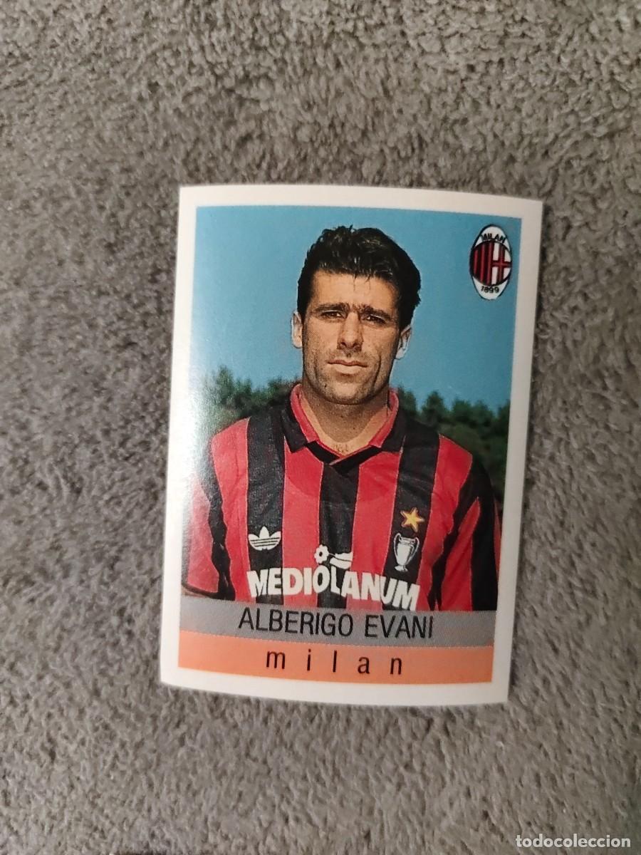 Cromos de f&uacute;tbol: 201 CALCIO 91 CALCIOFLASH ALBERIGO EVANI MILAN EUROFLASH 1990 90 1991 ITALIA NUEVO DE SOBRE