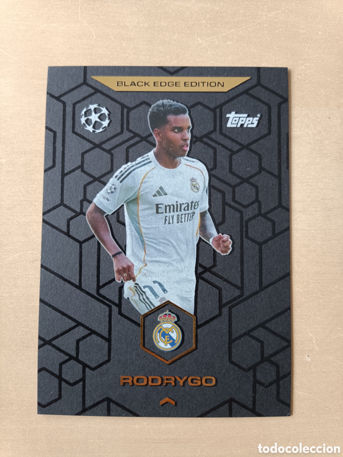 Cromos de f&uacute;tbol: BLACK EDGE EDITION MATCH ATTAX TOPPS 2025 2026 25 26 RODRYGO REAL MADRID BE4 BE 4 CHAMPIONS LEAGUE