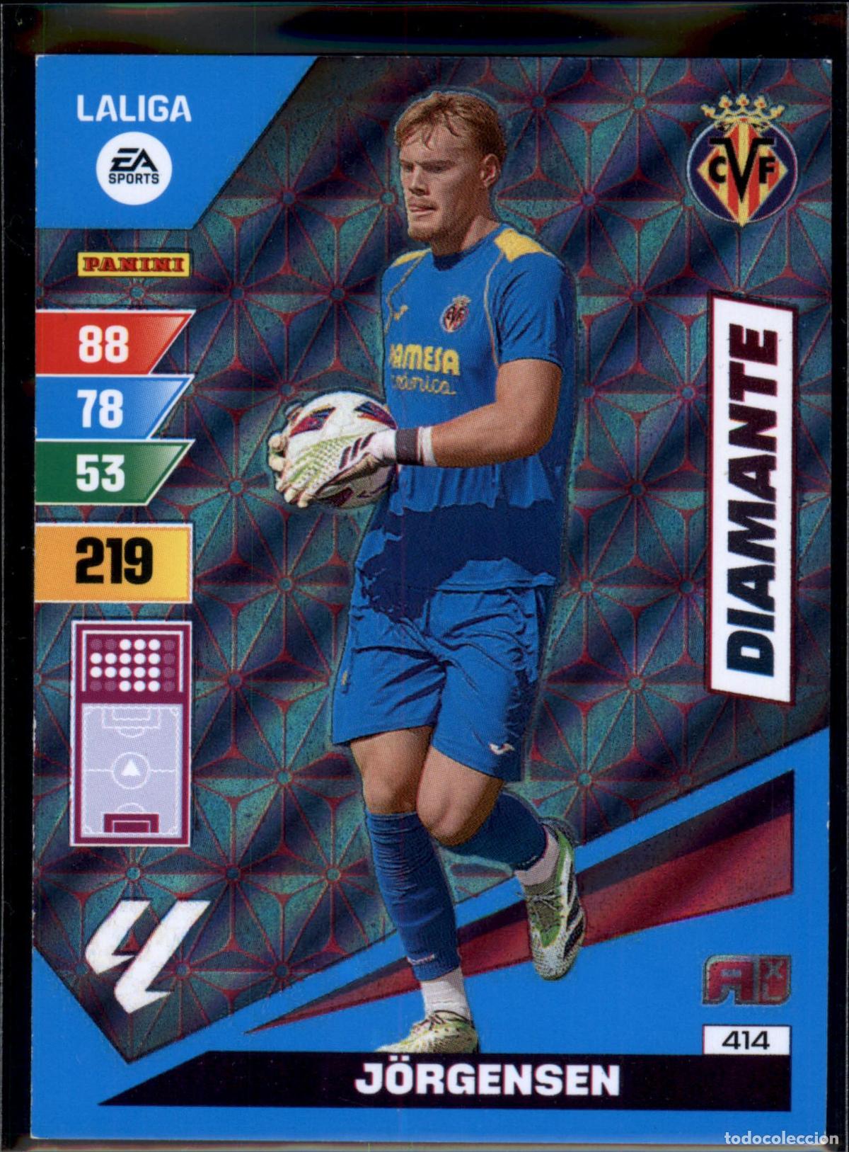 Football Stickers: J&ouml;rgensen Diamante N&ordm; 414 Villarreal CF LaLiga EA Sports Adrenalyn XL 2023 2024 Panini 23 24