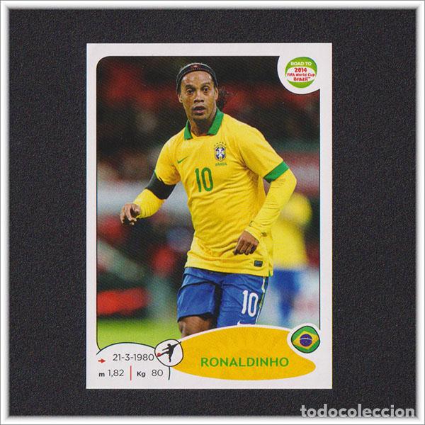 Football Stickers: ROAD TO FIFA WORLD CUP 2014 BRASIL BRAZIL PANINI RONALDINHO 14 COLECCI&Oacute;N STICKER MUNDIAL F&Uacute;TBOL