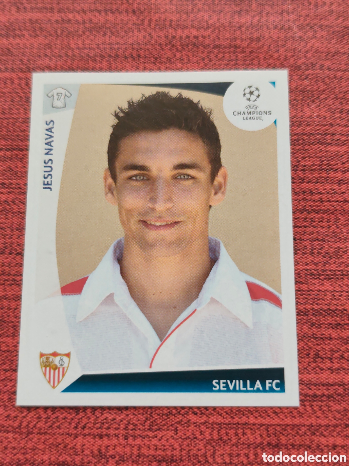 Football Stickers: 422 JES&Uacute;S NAVAS SEVILLA UEFA CHAMPIONS LEAGUE 2009 2010 PANINI