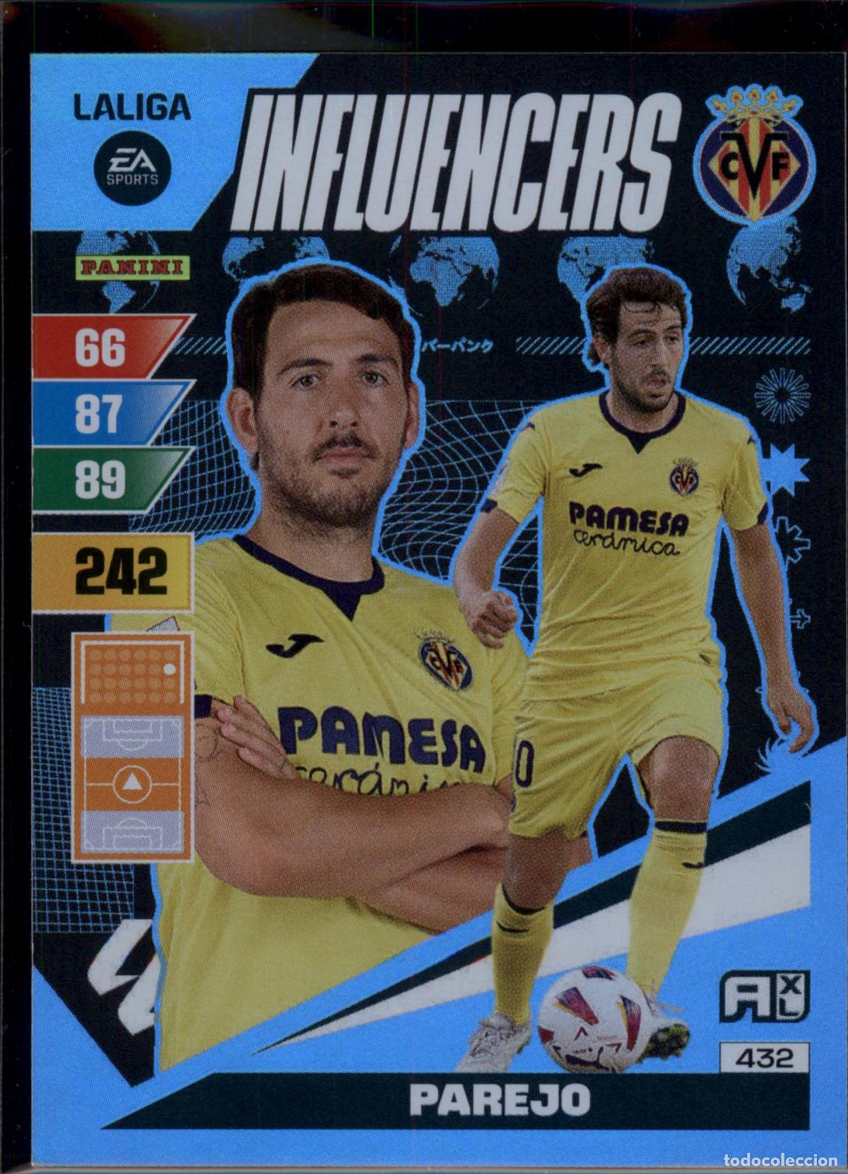 Football Stickers: Parejo Influencers N&ordm; 432 Villarreal CF LaLiga EA Sports Adrenalyn XL 2023 2024 Panini 23 24