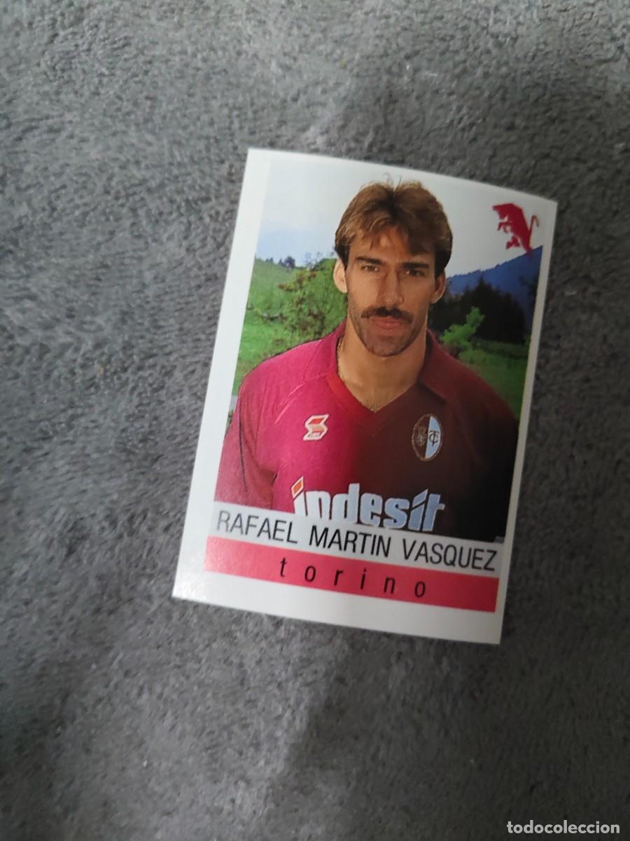 Cromos de f&uacute;tbol: 304 CALCIO 91 CALCIOFLASH RAFAEL MARTIN VAZQUEZ TORINO EUROFLASH 1990 90 1991 ITALIA REAL MADRID