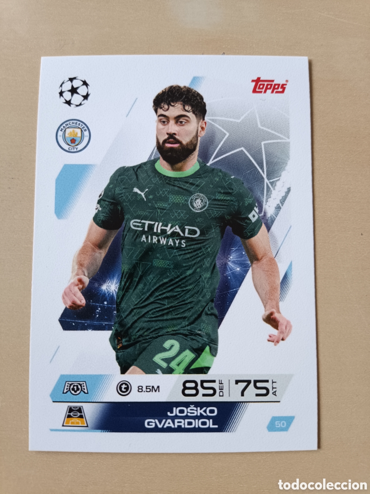 Cromos de f&uacute;tbol: JOSKO GVARDIOL MANCHESTER CITY MATCH ATTAX TOPPS 2025 2026 25 26 50
