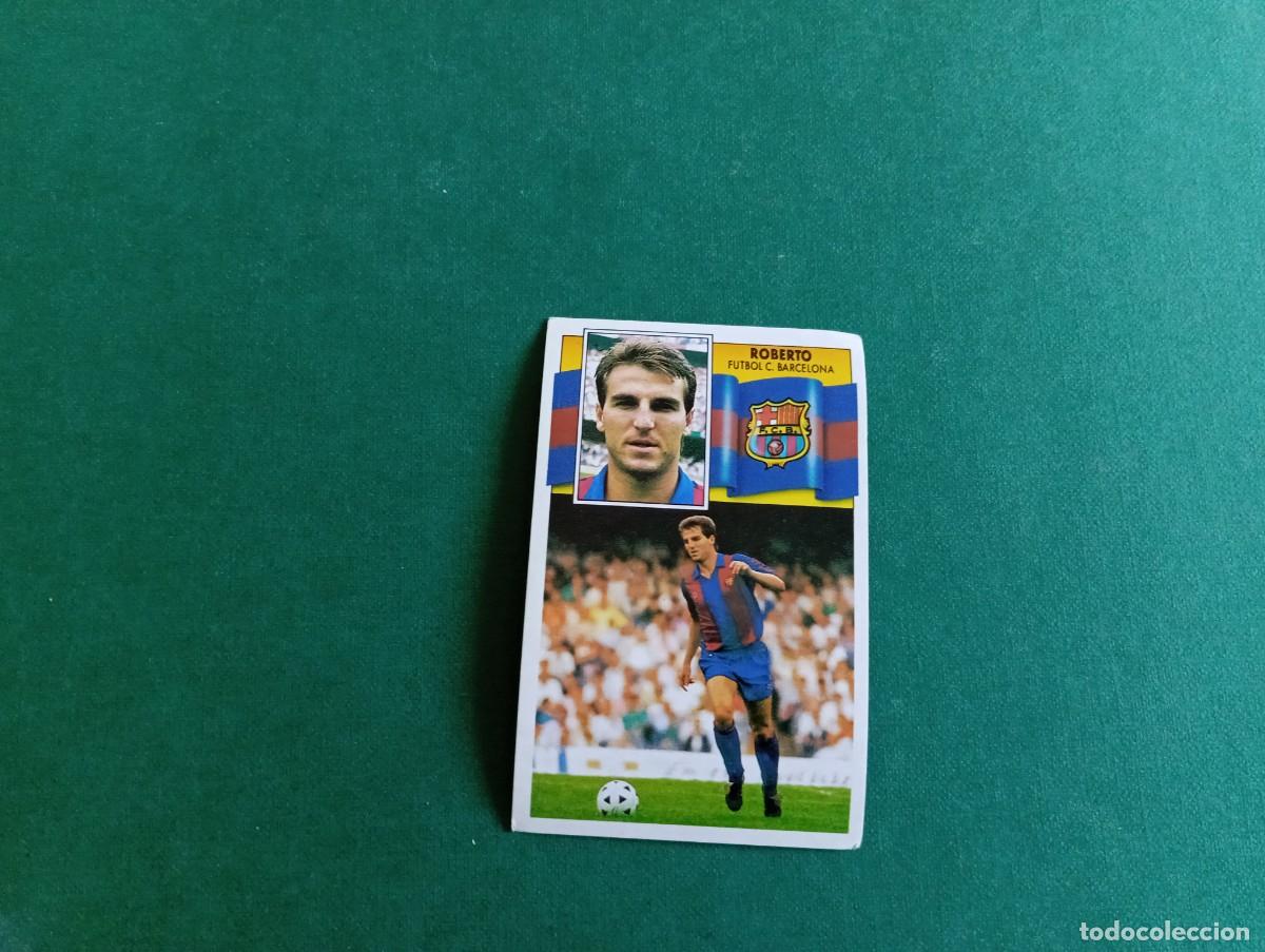 Fu&szlig;ball-Sticker: Liga Este 1990 1991 90 91 FC BARCELONA ROBERTO NUNCA PEGADO