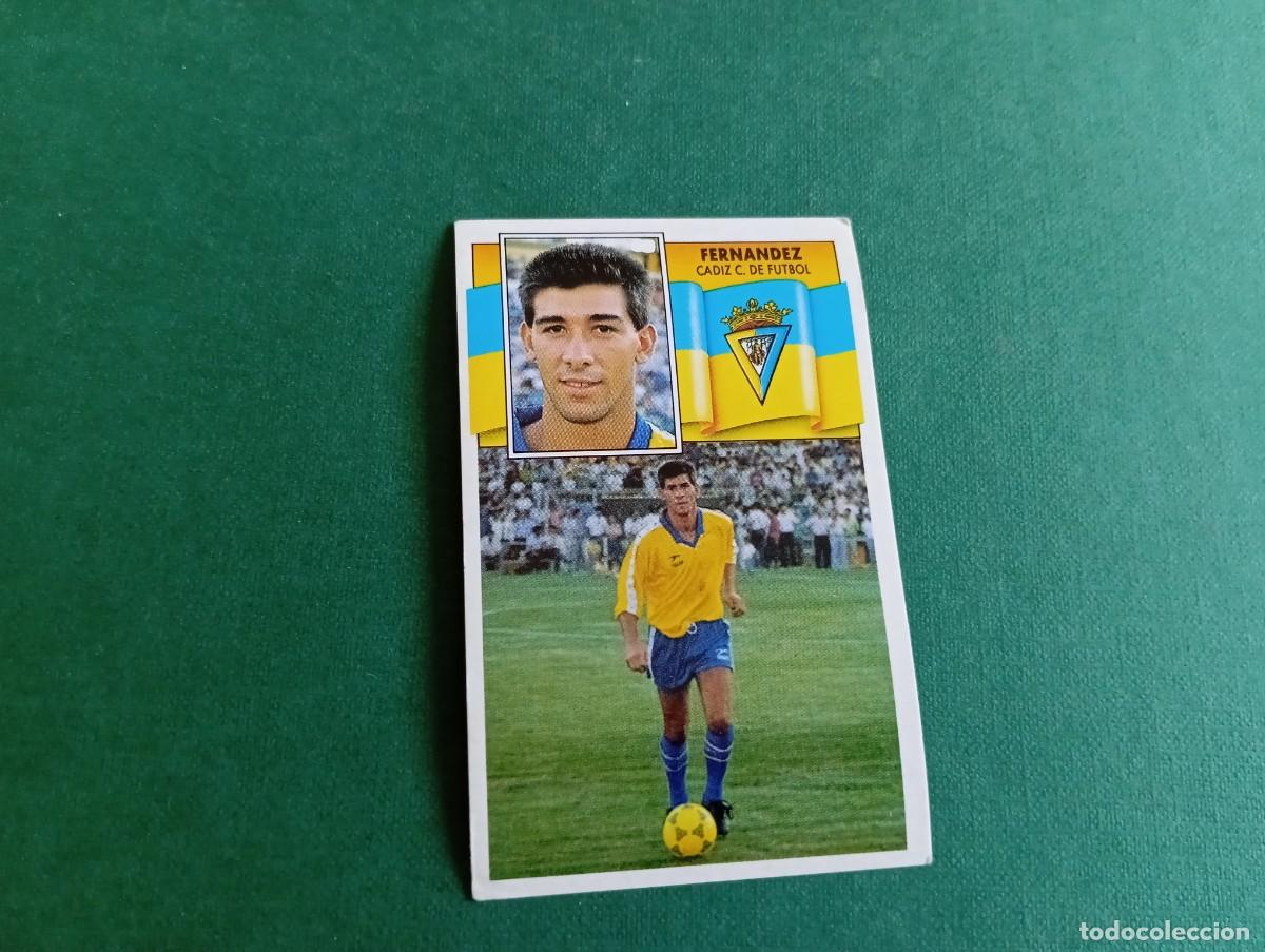 Cromos de Futebol: Liga Este 1990 1991 90 91 CADIZ CF FERNANDEZ NUNCA PEGADO