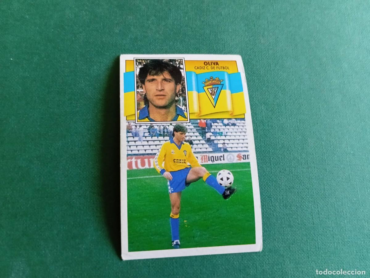 Fu&szlig;ball-Sticker: Liga Este 1990 1991 90 91 CADIZ CF OLIVA NUNCA PEGADO