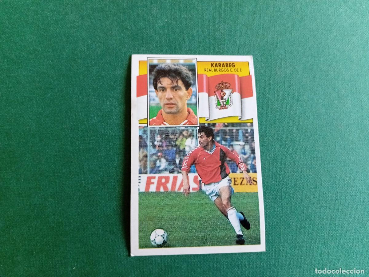 Fu&szlig;ball-Sticker: Liga Este 1990 1991 90 91 REAL BURGOS CF KARABEG NUNCA PEGADO
