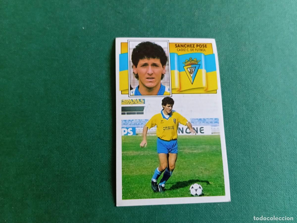 Fu&szlig;ball-Sticker: Liga Este 1990 1991 90 91 CADIZ CF SANCHEZ POSE NUNCA PEGADO