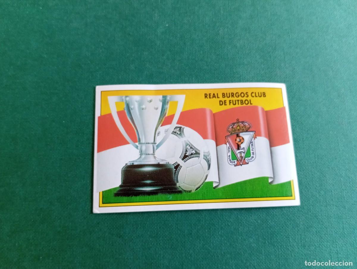 Fu&szlig;ball-Sticker: Liga Este 1990 1991 90 91 REAL BURGOS CF UNIFORME Y ESCUDO NUNCA PEGADO