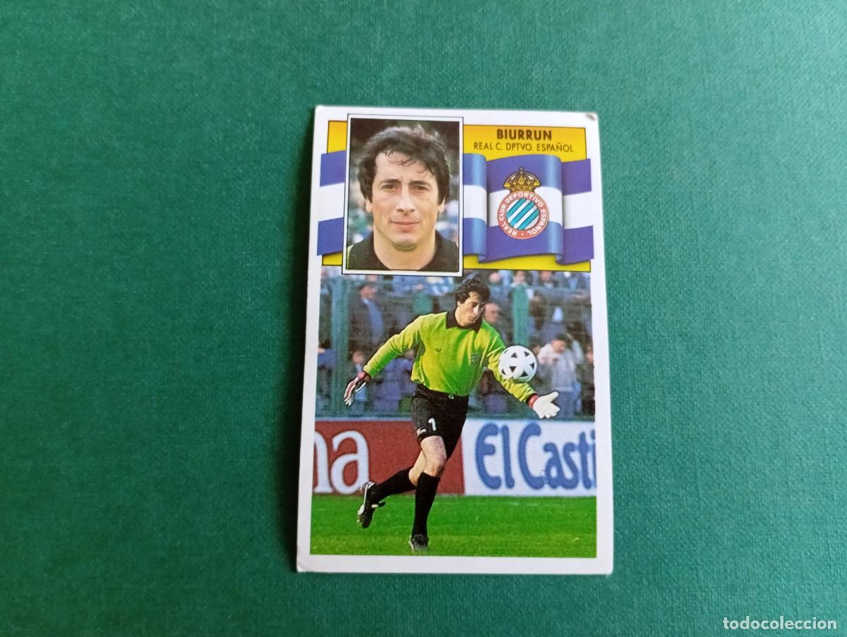 Cromos de f&uacute;tbol: Liga Este 1990 1991 90 91 RCD ESPA&Ntilde;OL BIURRUN NUNCA PEGADO
