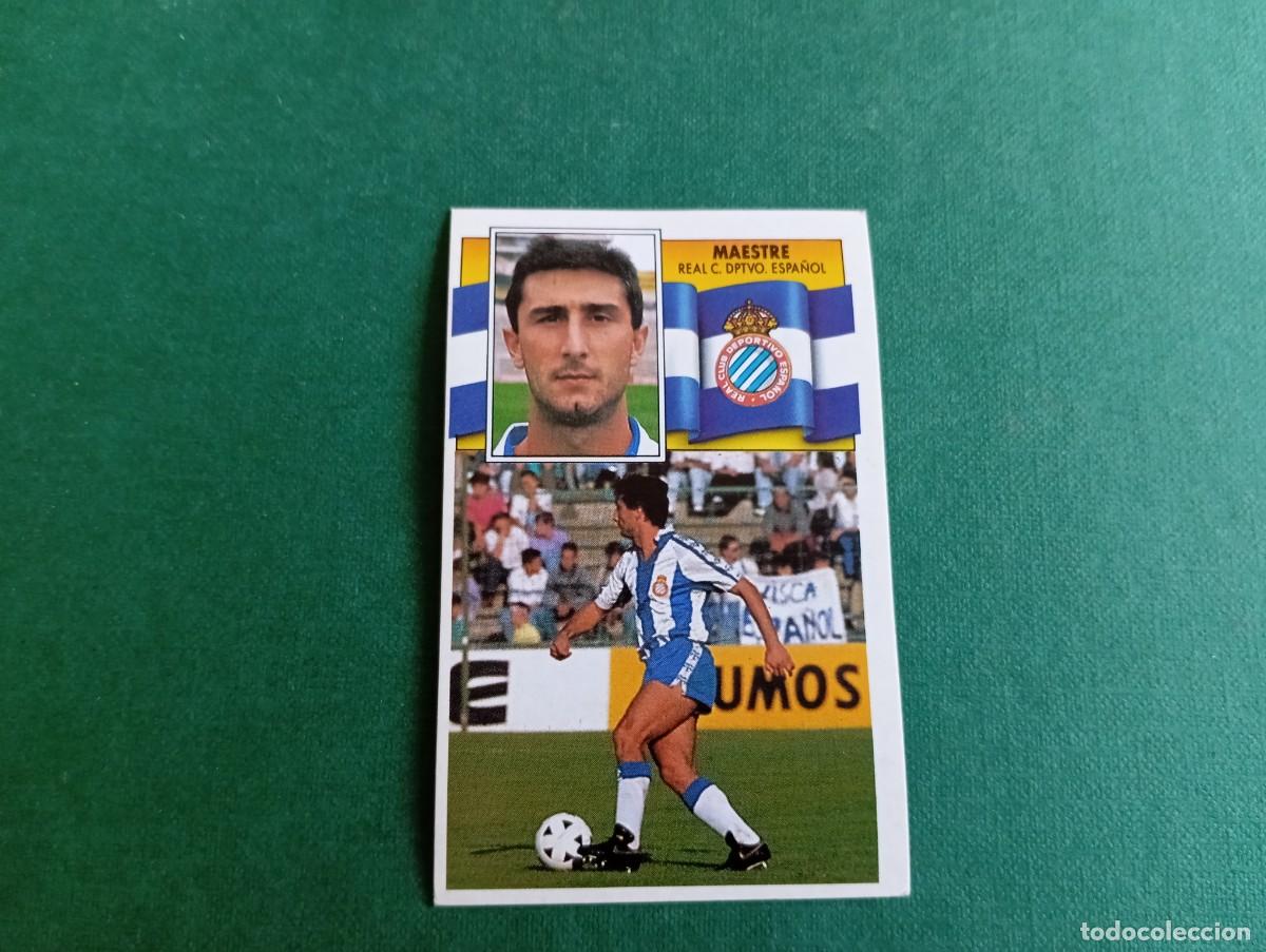Cromos de f&uacute;tbol: Liga Este 1990 1991 90 91 RCD ESPA&Ntilde;OL MAESTRE NUNCA PEGADO