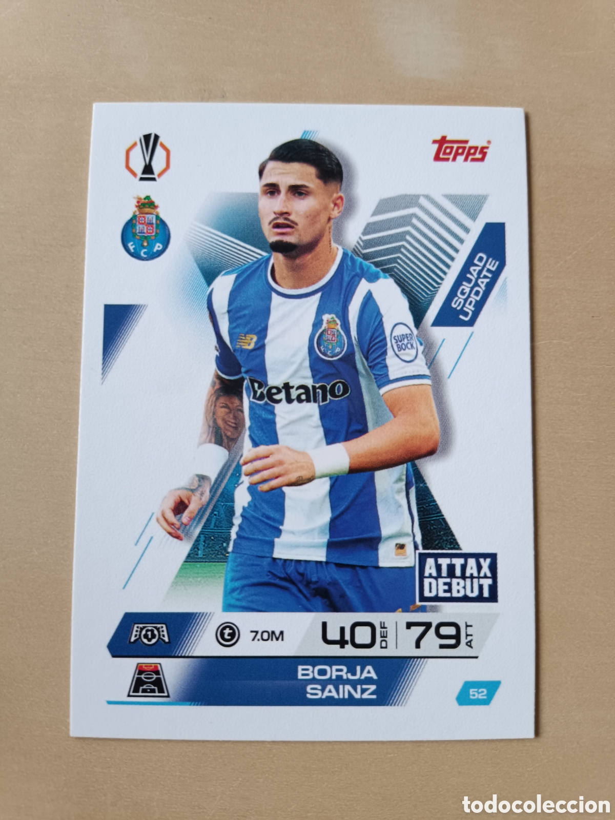 Fu&szlig;ball-Sticker: BORJA SAINZ OPORTO MATCH ATTAX EXTRA TOPPS 2025 2026 25 26 SQUAD UPDATE 52