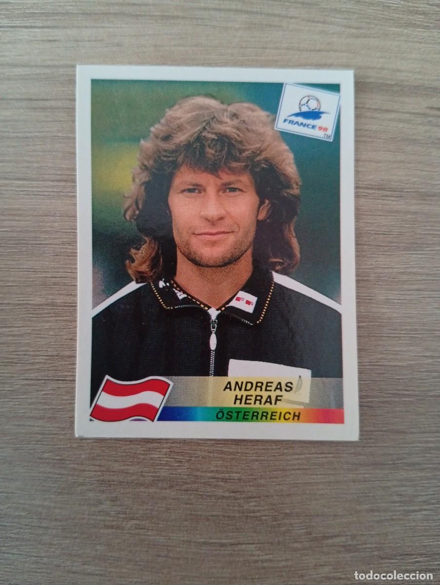 Cromos de f&uacute;tbol: ANDREAS HERAF 146 AUSTRIA PANINI FRANCIA 1998 98 SIN PEGAR NUNCA PEGADO