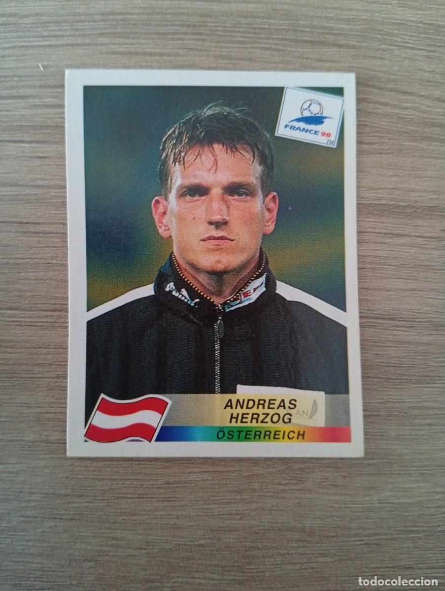 Cromos de f&uacute;tbol: ANDREAS HERZOG 148 AUSTRIA PANINI FRANCIA 1998 98 SIN PEGAR NUNCA PEGADO