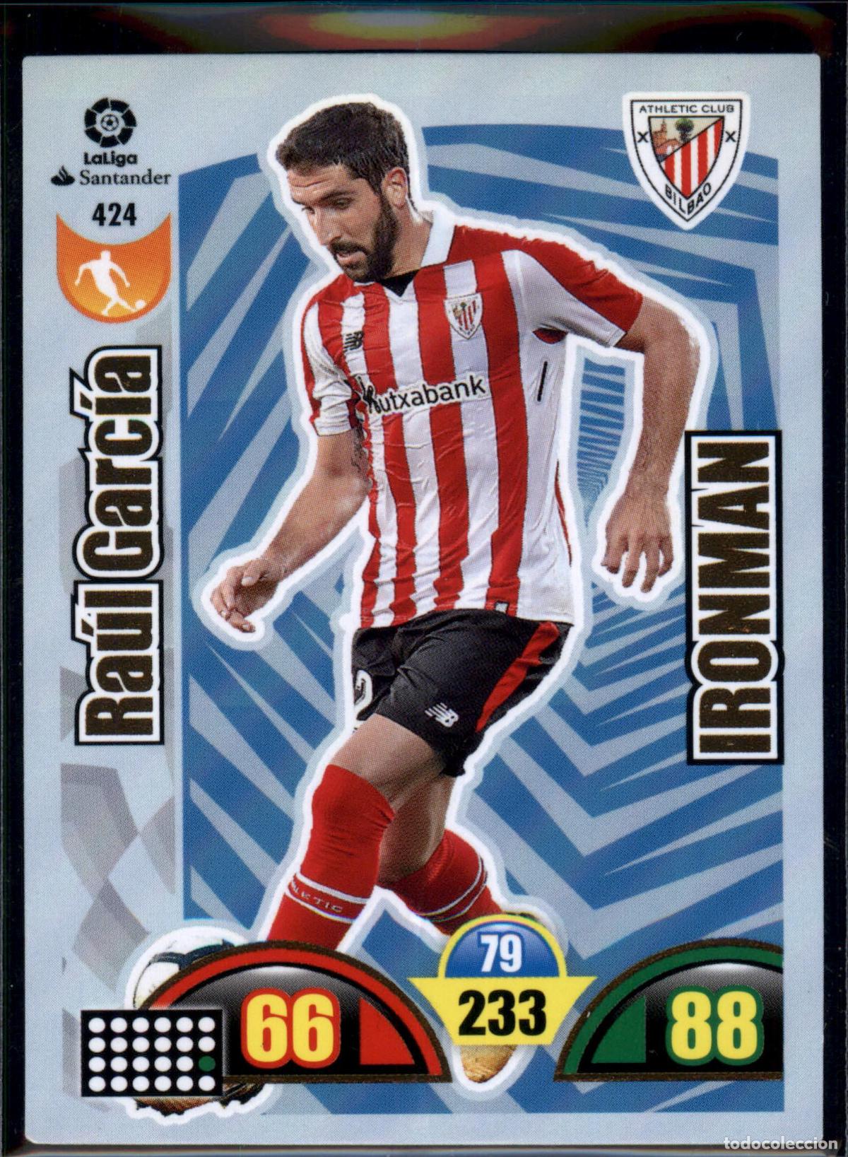 Cartes &agrave; collectionner de Football: Ra&uacute;l Garc&iacute;a Ironman N&ordm; 424 Athletic Club LaLiga Santander Adrenalyn XL 2017 2018 Panini 17 18
