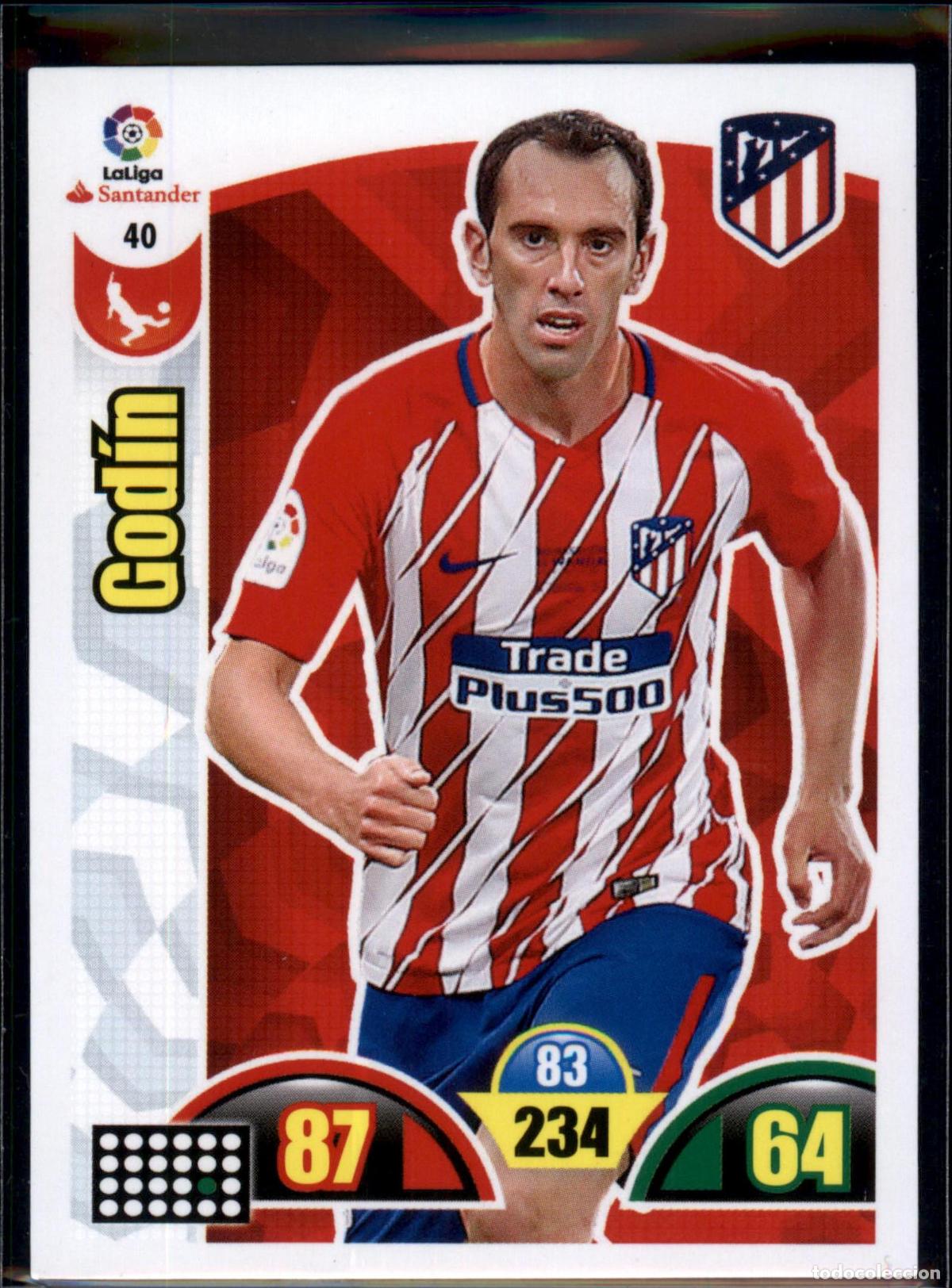 Cartes &agrave; collectionner de Football: God&iacute;n N&ordm; 40 Atl&eacute;tico de Madrid LaLiga Santander Adrenalyn XL 2017 2018 Panini 17 18