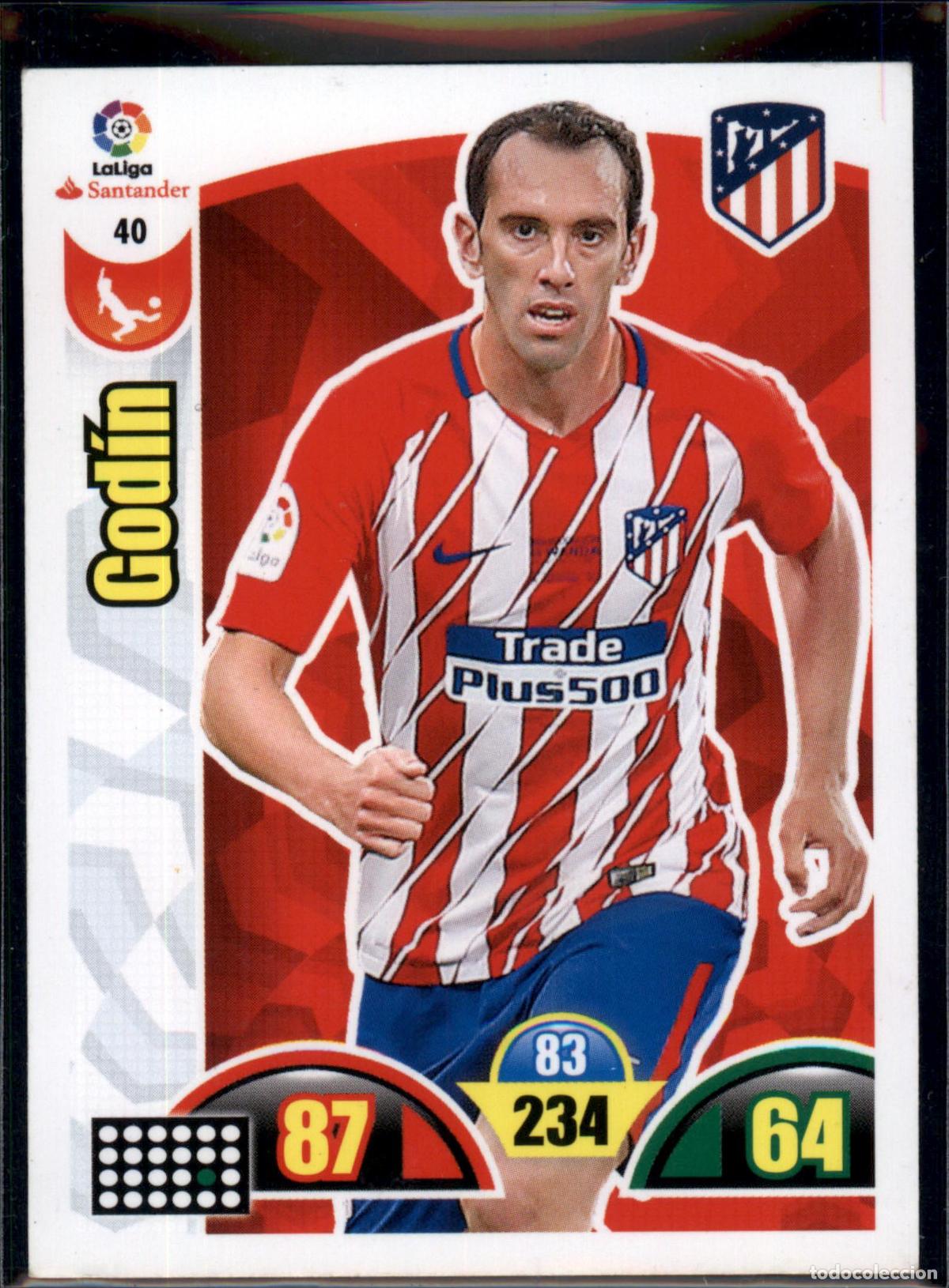 Cartes &agrave; collectionner de Football: God&iacute;n N&ordm; 40 Atl&eacute;tico de Madrid LaLiga Santander Adrenalyn XL 2017 2018 Panini 17 18