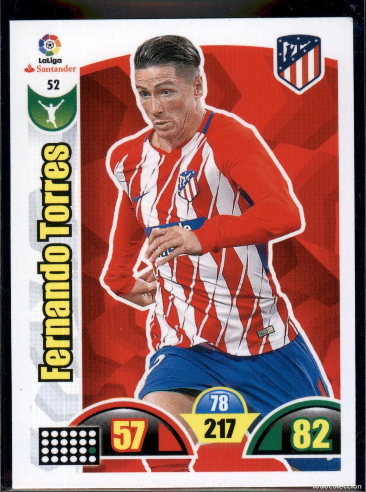 Cartes &agrave; collectionner de Football: Fernando Torres N&ordm; 52 Atl&eacute;tico de Madrid LaLiga Santander Adrenalyn XL 2017 2018 Panini 17 18