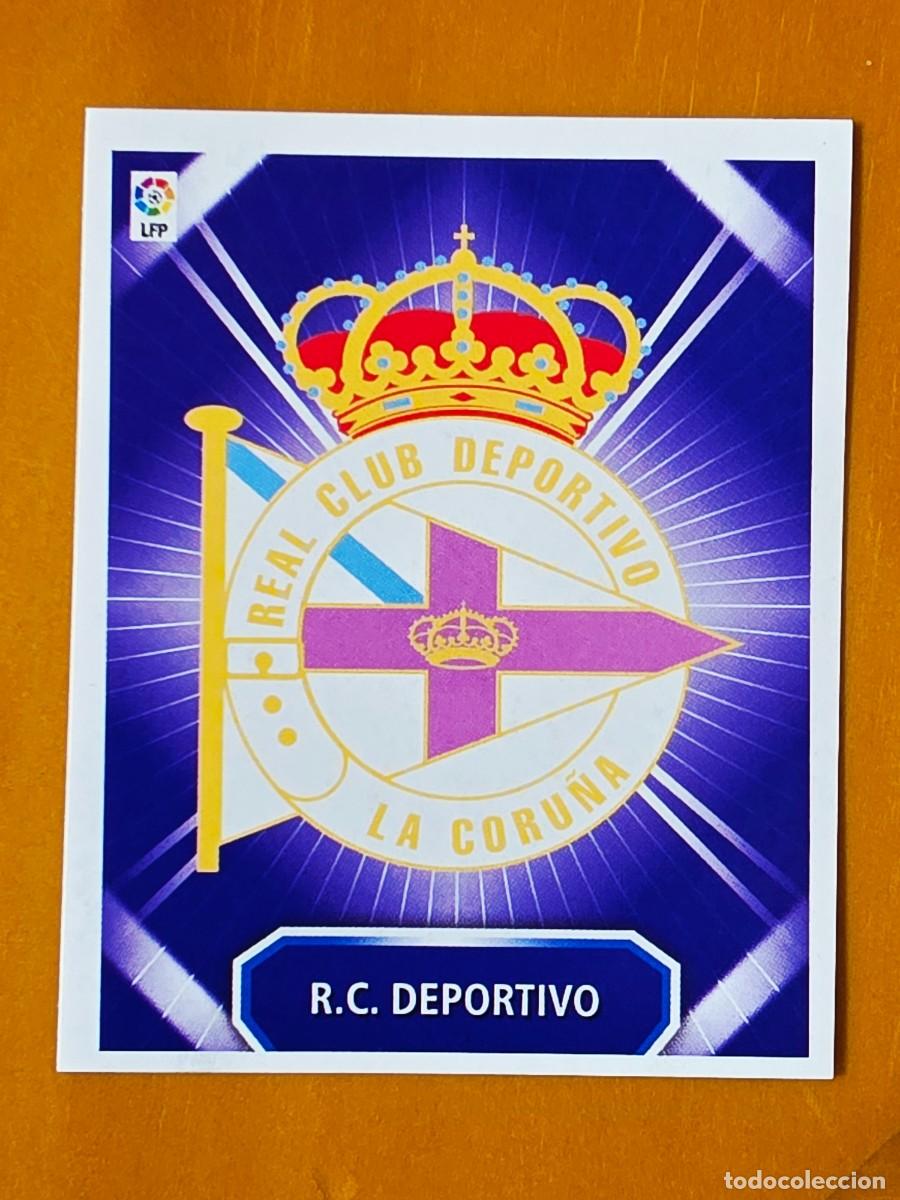 Cromos de f&uacute;tbol: Escudo RC Deportivo de la Coru&ntilde;a, Panini Ediciones Liga Este 2008 2009 08 09, sin pegar