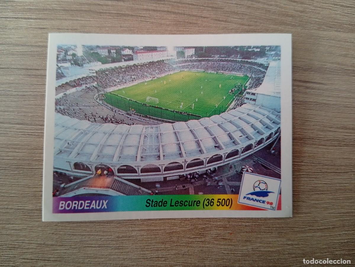 Cromos de f&uacute;tbol: ESTADIO STADE LESCURE BORDEAUX 12 PANINI FRANCIA 1998 98 SIN PEGAR NUNCA PEGADO