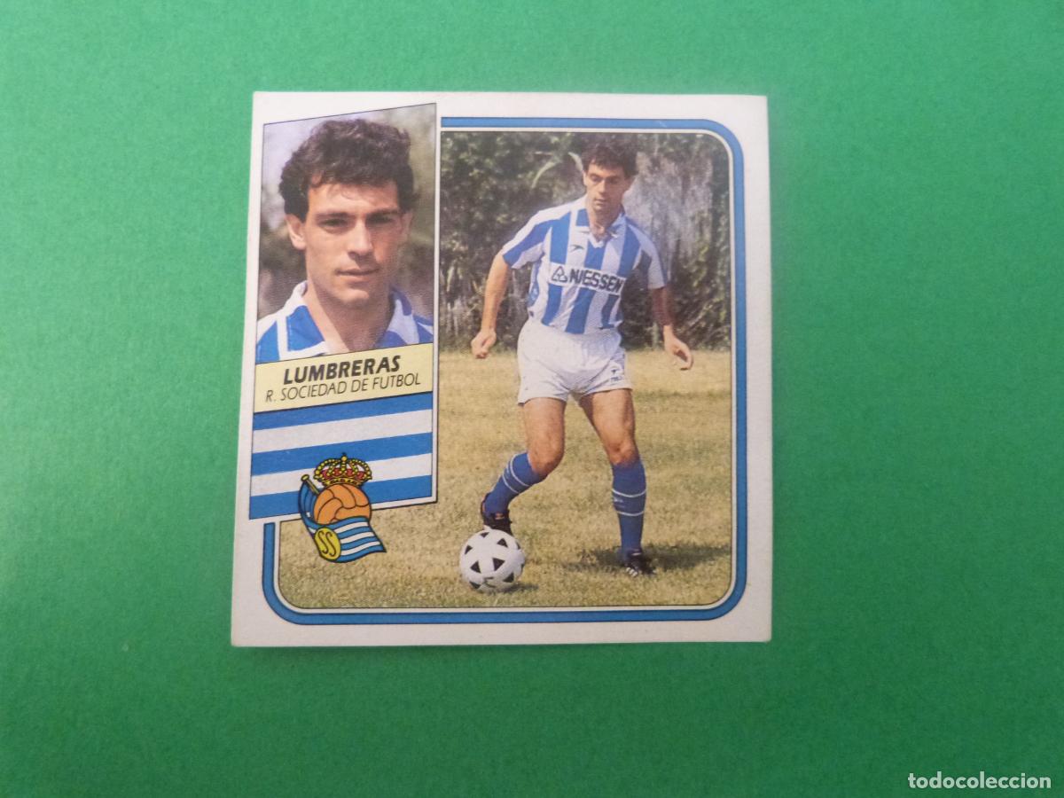Cromos de f&uacute;tbol: CROMO FUTBOL LUMBRERAS REAL SOCIEDAD DESPEGADO FICHAJE N&ordm; 34 LIGA ESTE 1989-1990/89-90