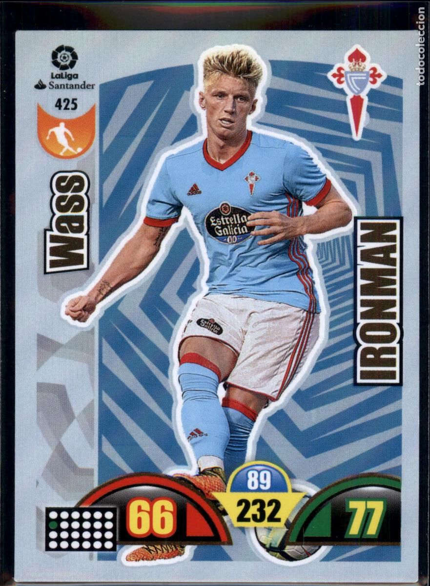 Cromos de f&uacute;tbol: Wass Ironman N&ordm; 425 RC Celta LaLiga Santander Adrenalyn XL 2017 2018 Panini 17 18