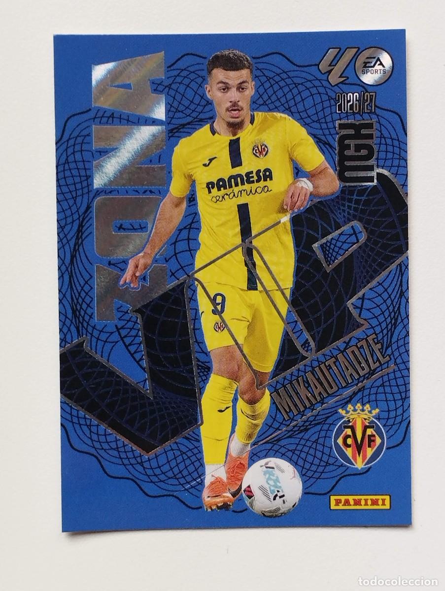 Cromos de f&uacute;tbol: CROMO CARD 2026 2027 MEGACRACKS 27 26 MGK PANINI ZONA VIP MIKAUTADZE 402 VILLARREAL