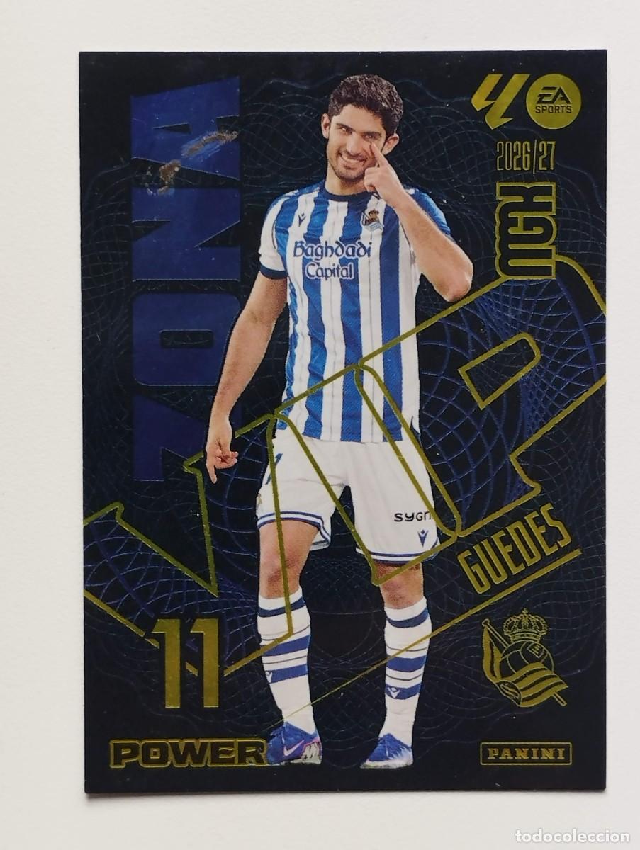 Cromos de f&uacute;tbol: CROMO CARD 2026 2027 MEGACRACKS 27 26 MGK PANINI ZONA VIP POWER GUEDES 395P 395 P REAL SOCIEDAD