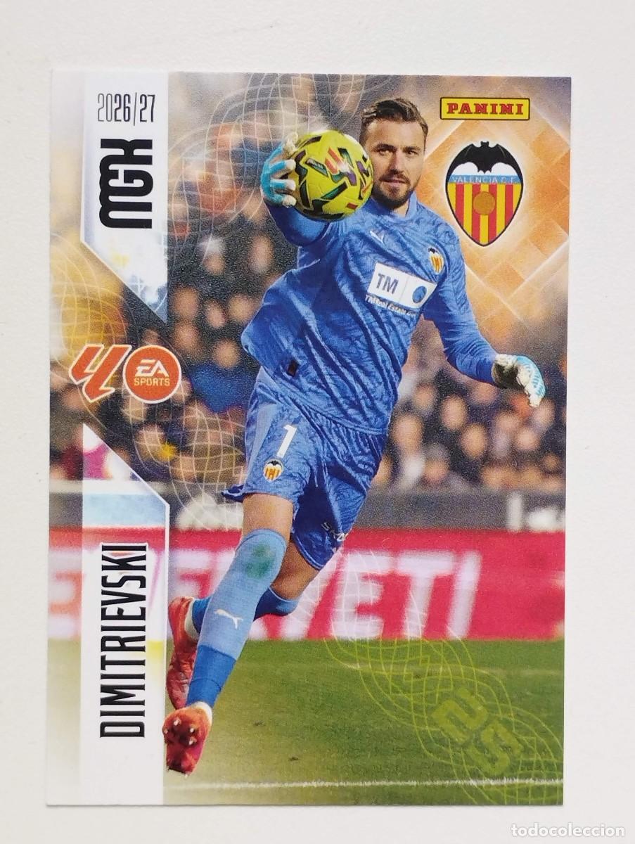 Cromos de f&uacute;tbol: CROMO CARD 2026 2027 MEGACRACKS 27 26 MGK PANINI DIMITREVSKI 344 VALENCIA