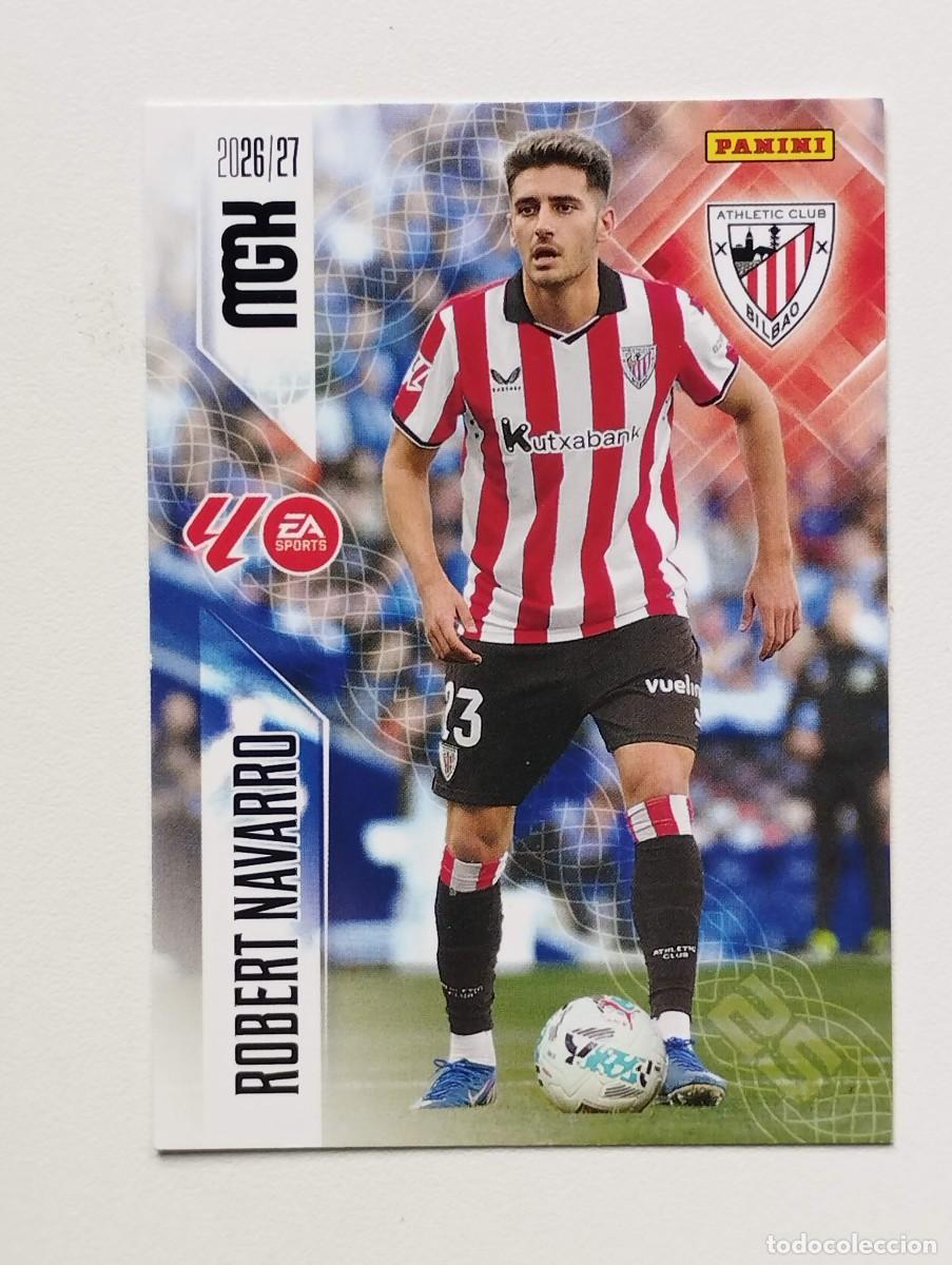 Cromos de f&uacute;tbol: CROMO CARD 2026 2027 MEGACRACKS 27 26 MGK PANINI ROBERT NAVARRO 51 ATHLETIC CLUB BILBAO