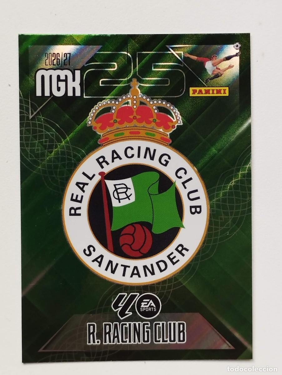 Cromos de f&uacute;tbol: CROMO CARD 2026 2027 MEGACRACKS 27 26 MGK PANINI ESCUDO 271 RACING CLUB SANTANDER