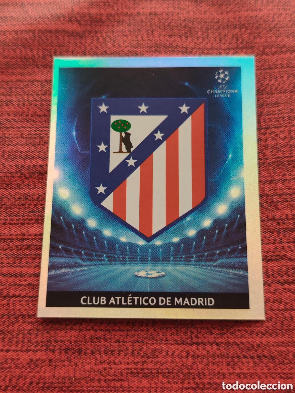 Cromos de f&uacute;tbol: 243 ESCUDO ATL&Eacute;TICO MADRID UEFA CHAMPIONS LEAGUE 2009 2010 PANINI