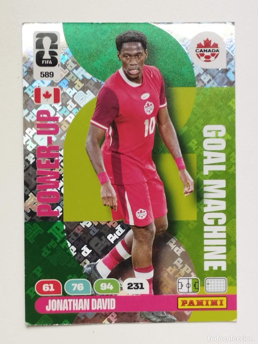 Cromos de f&uacute;tbol: CROMO CARD ADRENALYN MUNDIAL WORLD CUP 2026 GOAL MACHINE 589 JONATHAN DAVID CANADA