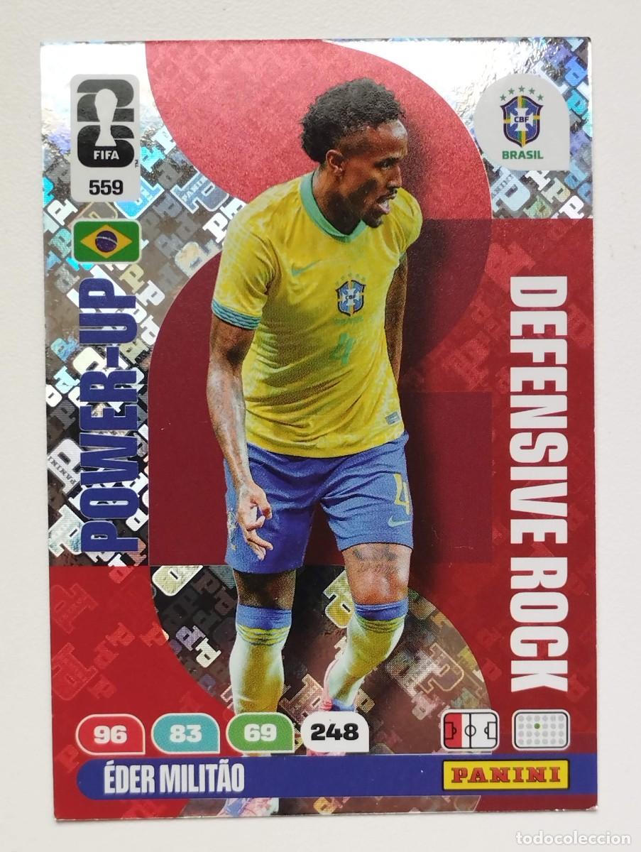 Cromos de f&uacute;tbol: CROMO CARD ADRENALYN MUNDIAL WORLD CUP 2026 DEFENSIVE ROCK EDER MILITAO 559 BRASIL