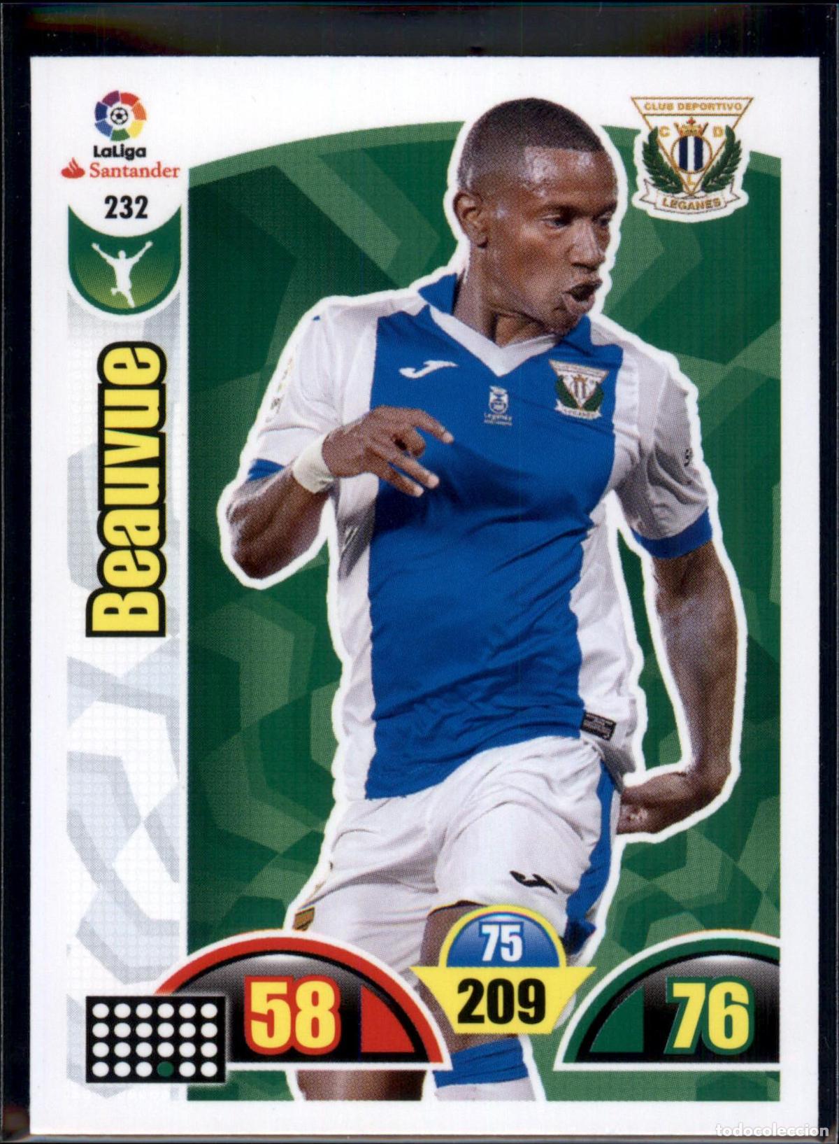 Cromos de f&uacute;tbol: Beauvue N&ordm; 232 CD Legan&eacute;s LaLiga Santander Adrenalyn XL 2017 2018 Panini 17 18