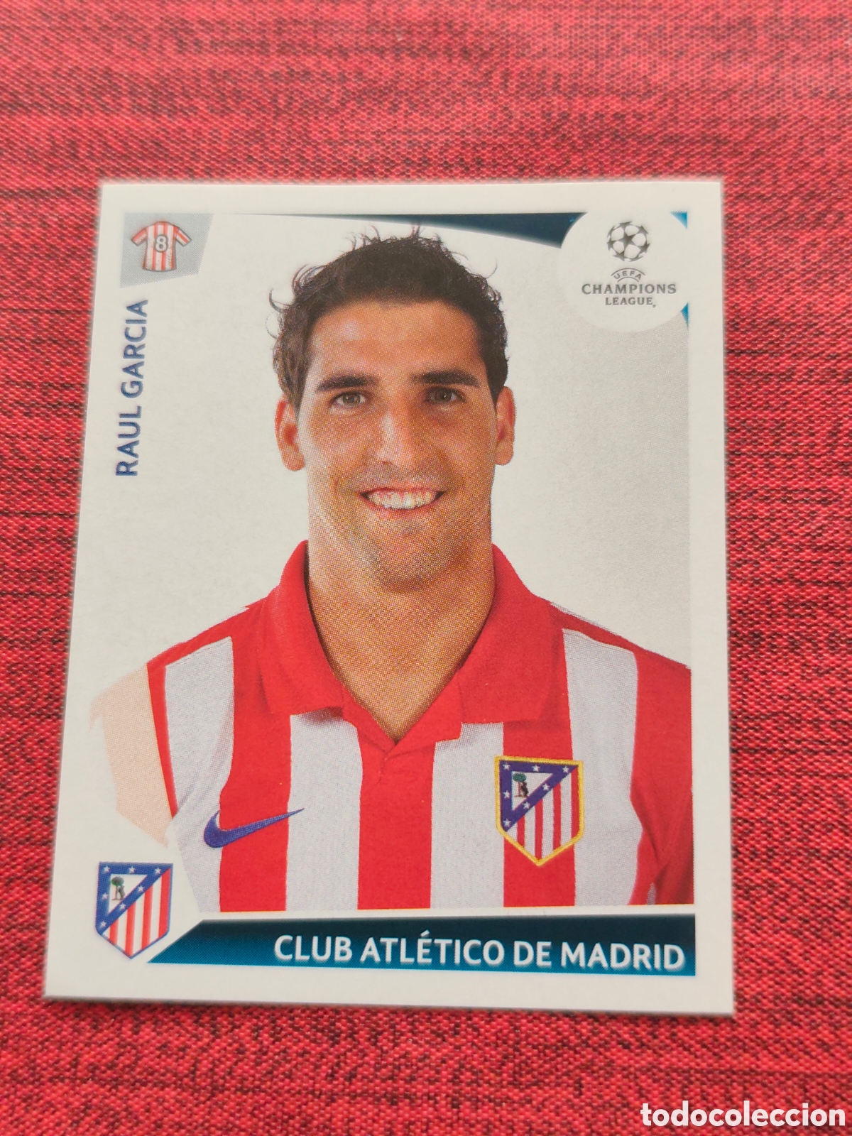 Cromos de f&uacute;tbol: 253 RA&Uacute;L GARC&Iacute;A ATL&Eacute;TICO MADRID UEFA CHAMPIONS LEAGUE 2009 2010 PANINI
