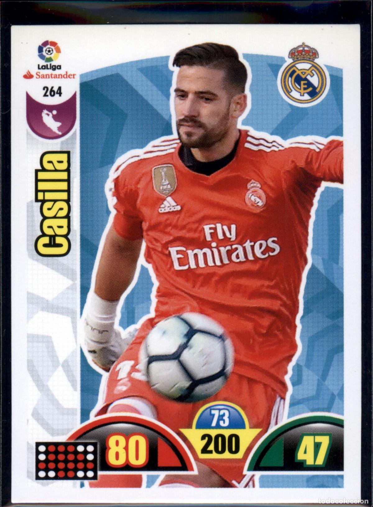 Cromos de f&uacute;tbol: Casilla N&ordm; 264 Real Madrid LaLiga Santander Adrenalyn XL 2017 2018 Panini 17 18
